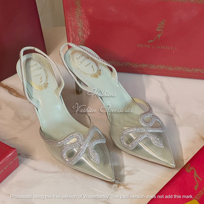 Crystal Bow Heels