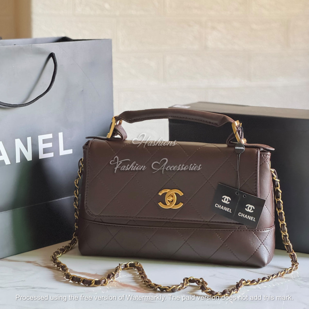 Quilted Top Handle Bag