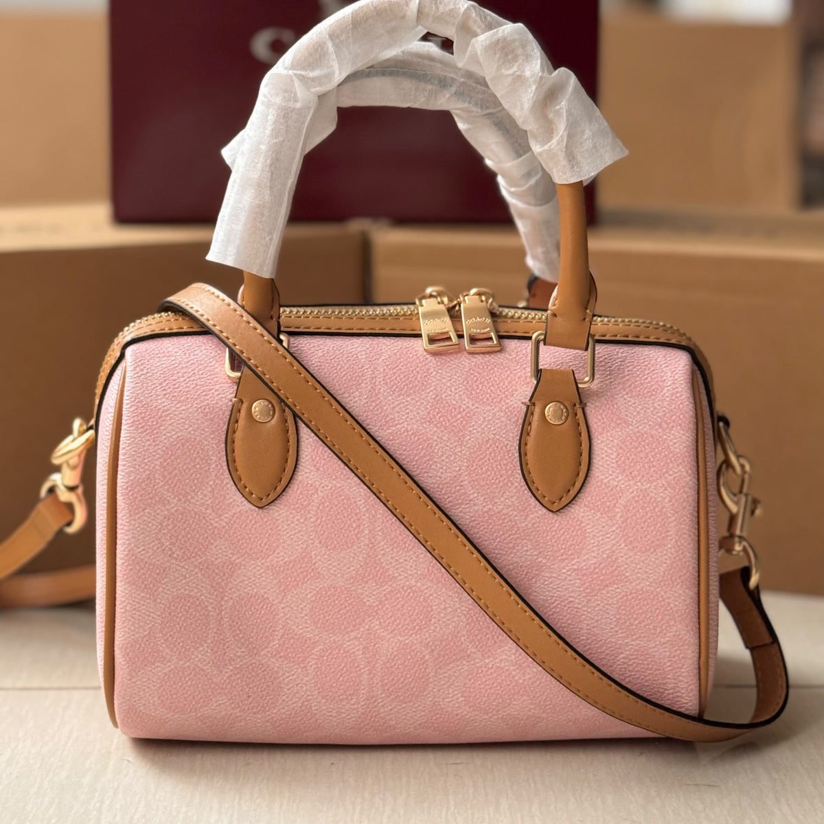 Blush Boston Bag