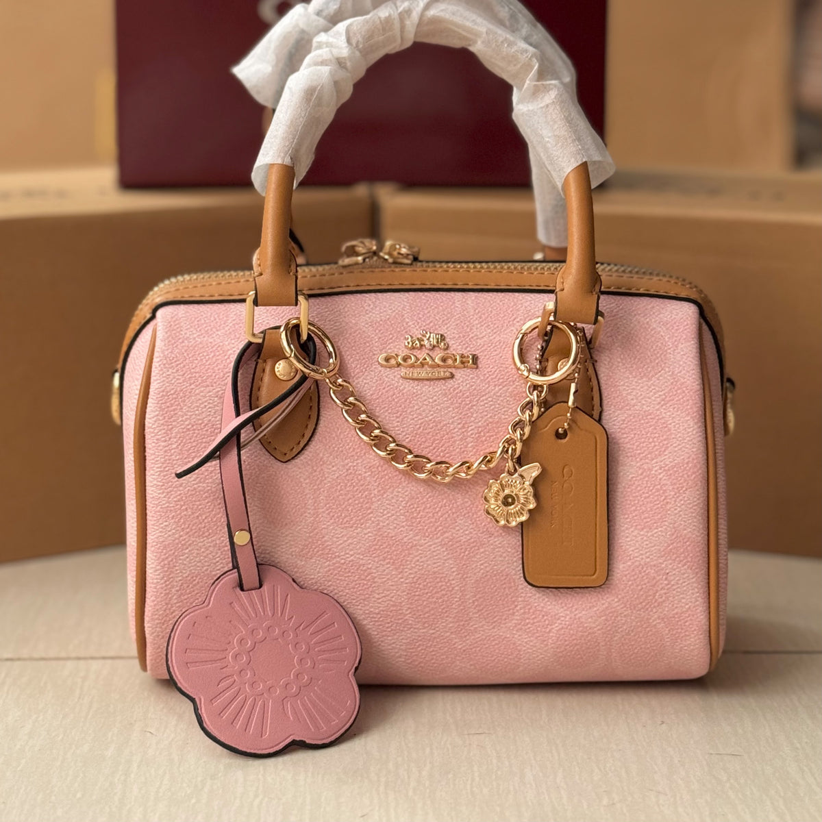 Blush Boston Bag
