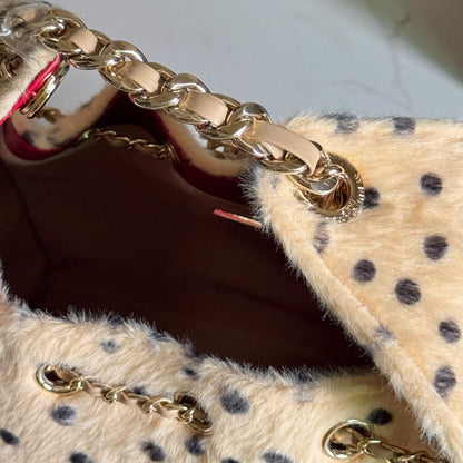 Spotted Fuzzy Bucket Bag