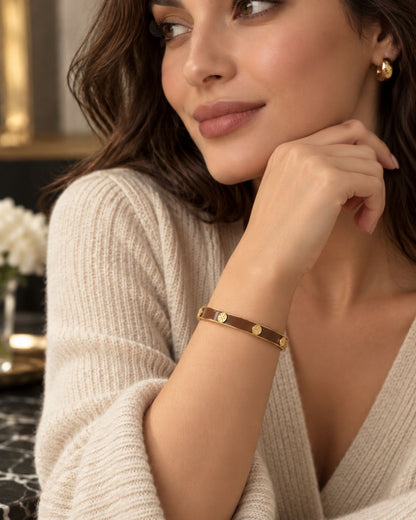 Brown Stud Bangle