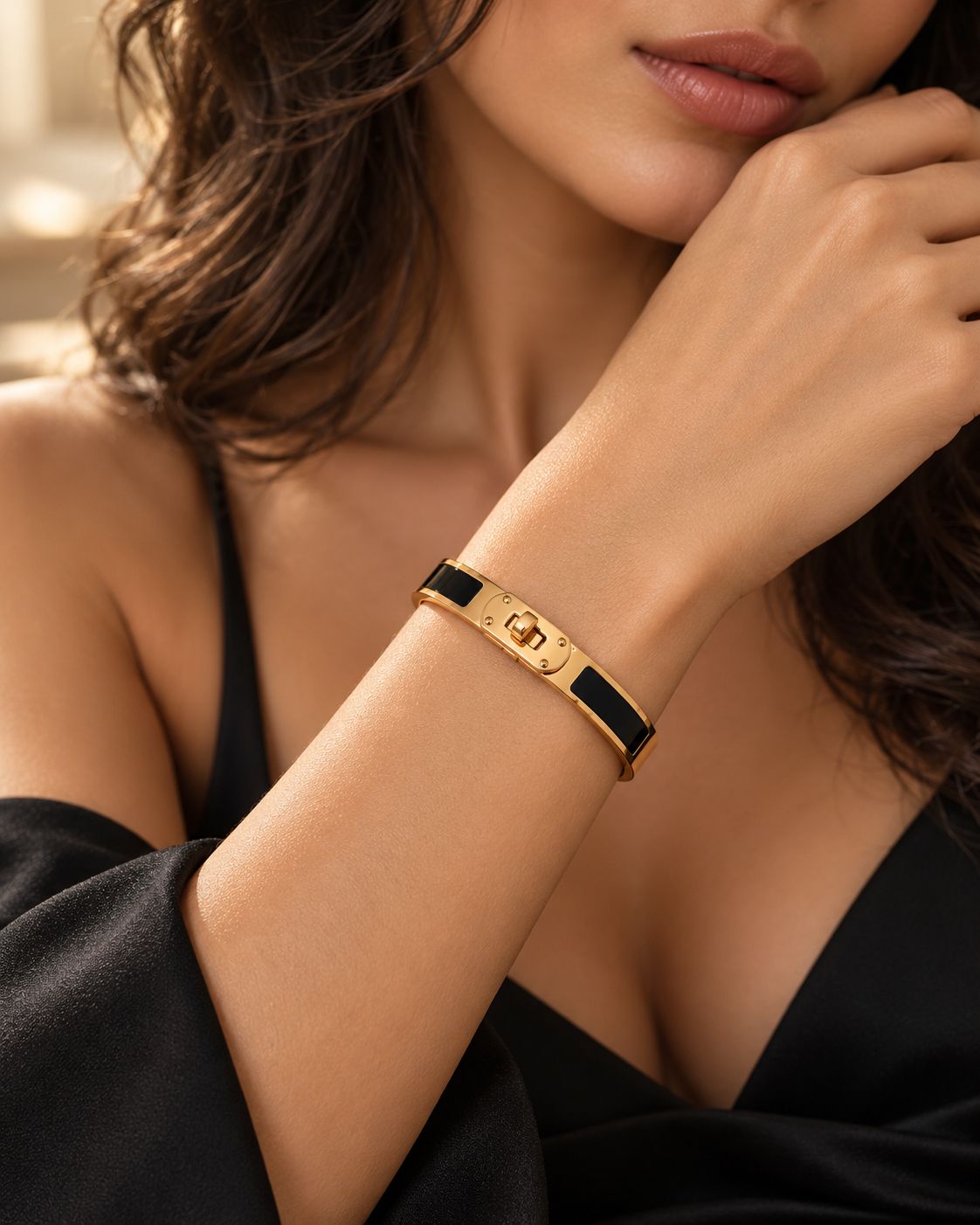 Enamel Lock Bangle