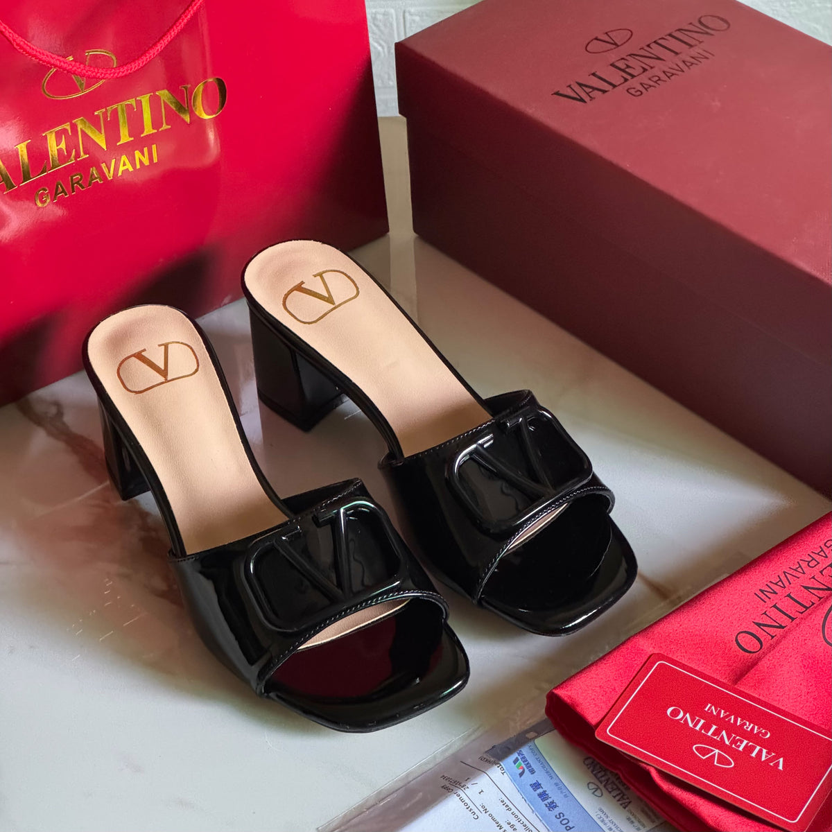 Square Toe Block Heels