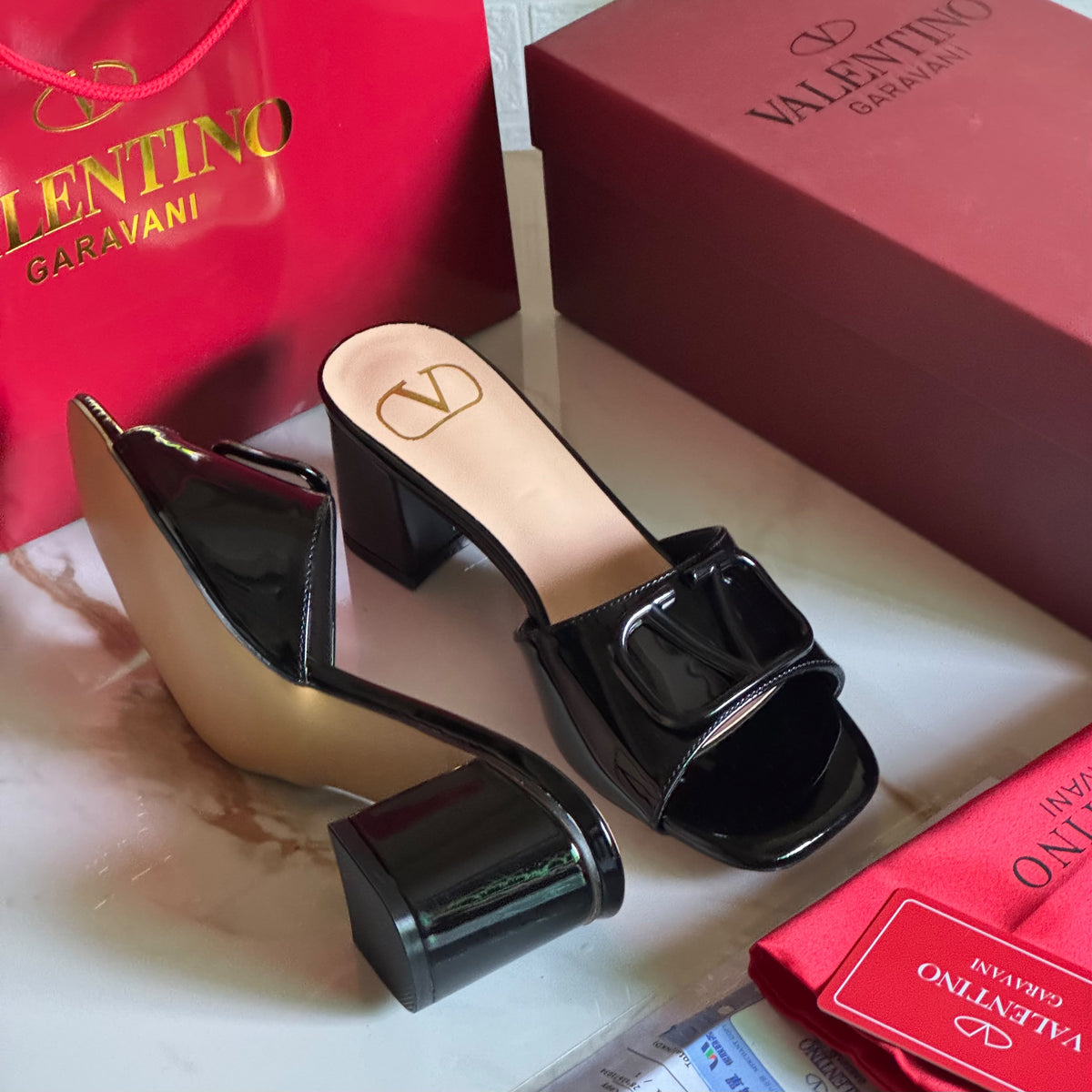 Square Toe Block Heels