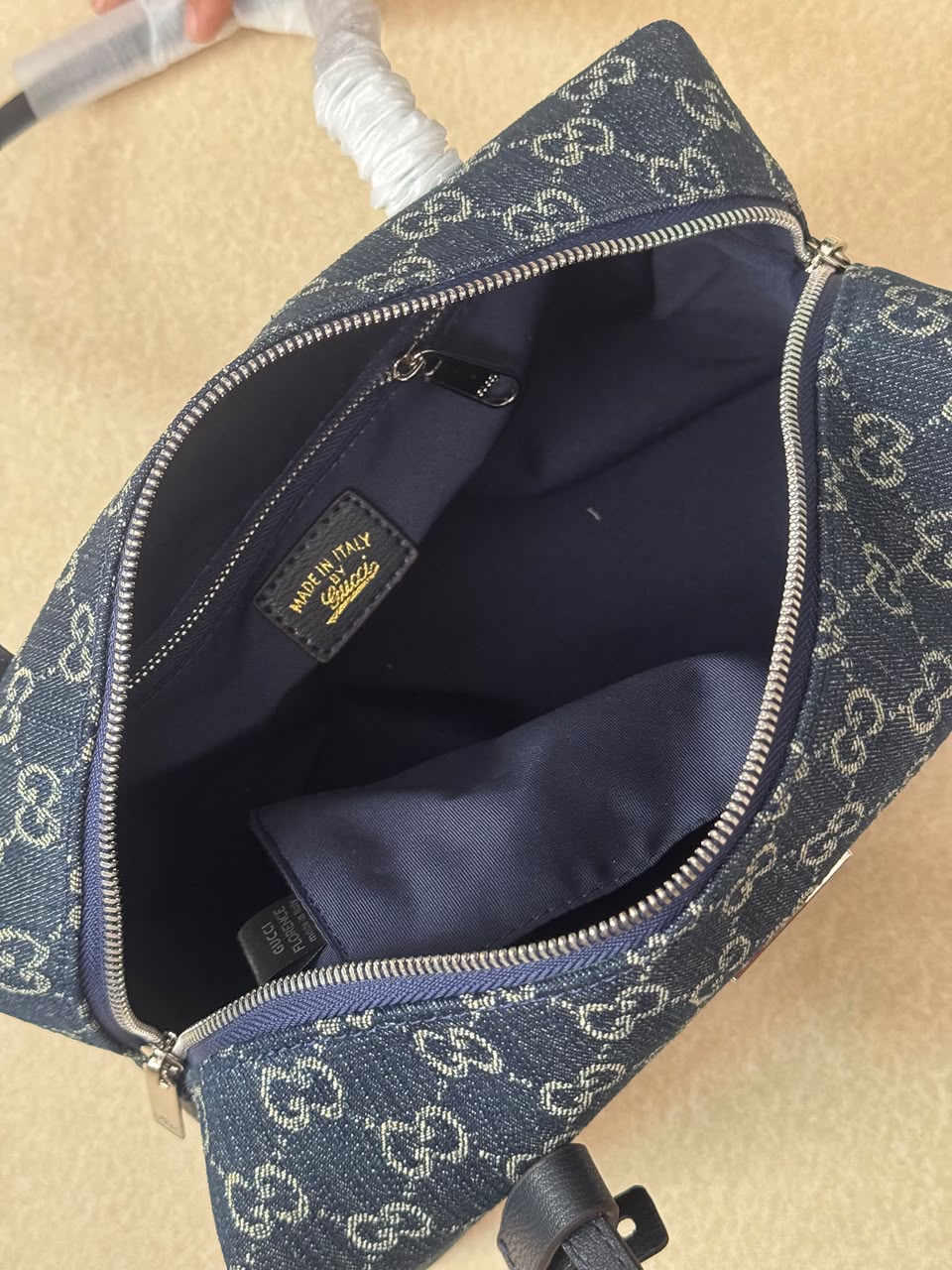 Monogram Denim Shoulder Bag