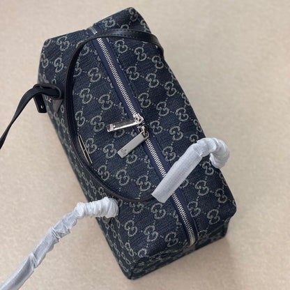 Monogram Denim Shoulder Bag