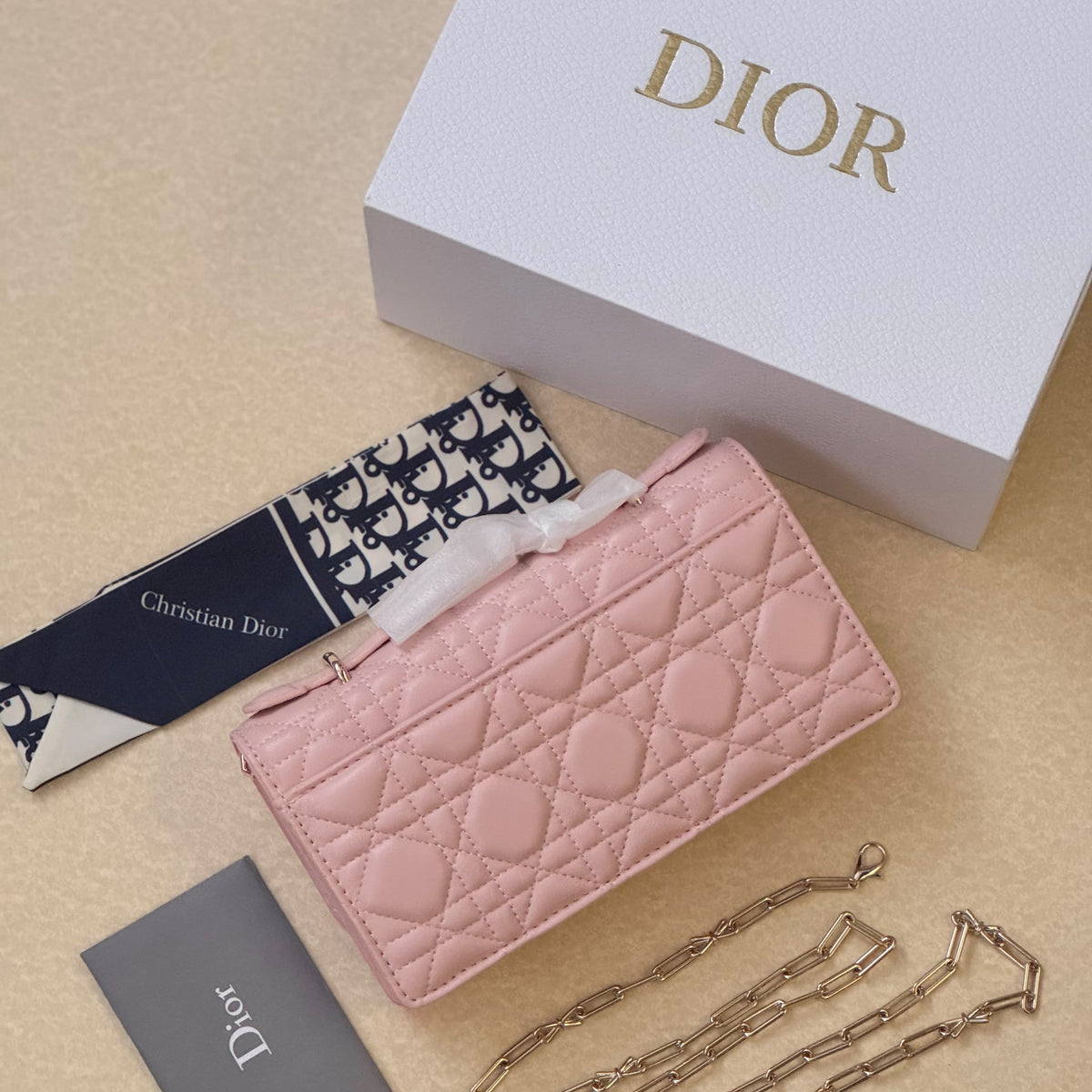 Quilted Charm Chain Bag