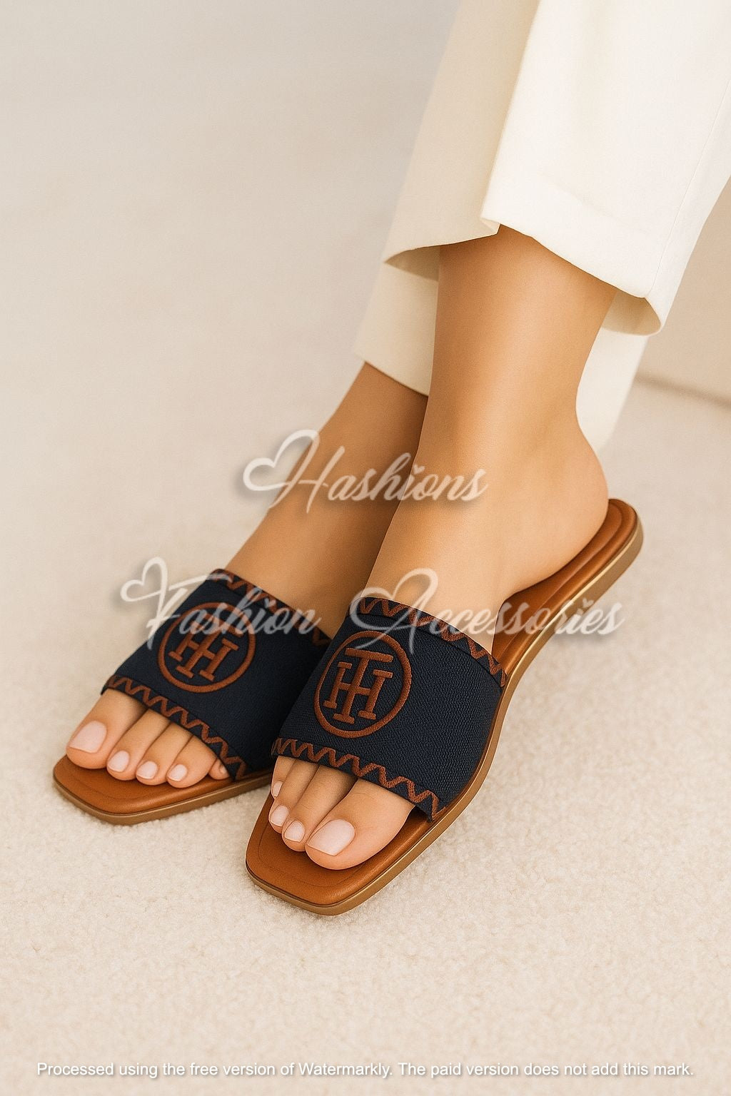 Tommy Hilfiger Embroidered Flats
