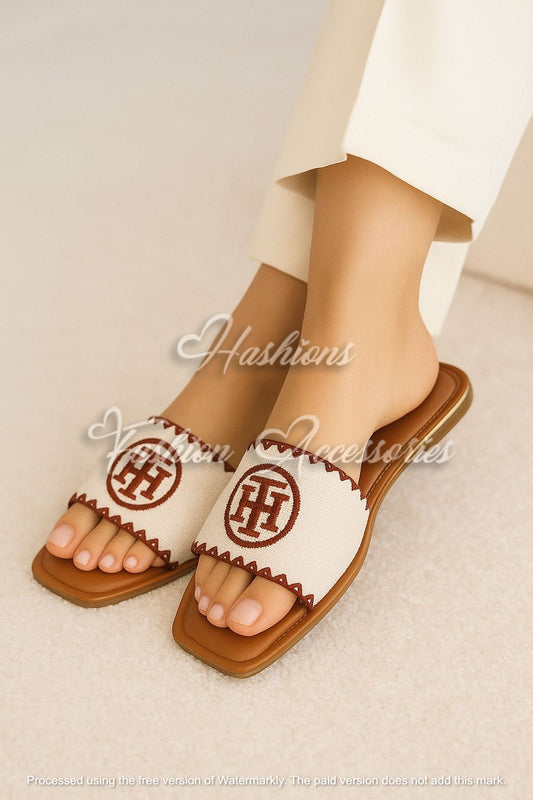 Tommy Hilfiger Embroidered Flats