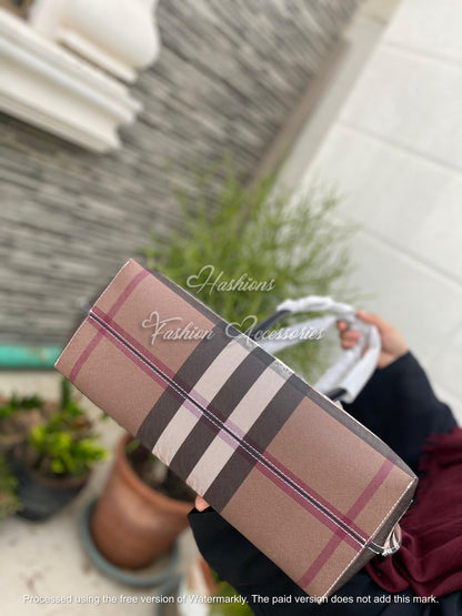 Classic Check Tote Bag – Luxury Large Handbag for Women
