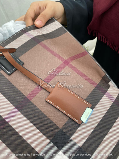 Classic Check Tote Bag – Luxury Large Handbag for Women