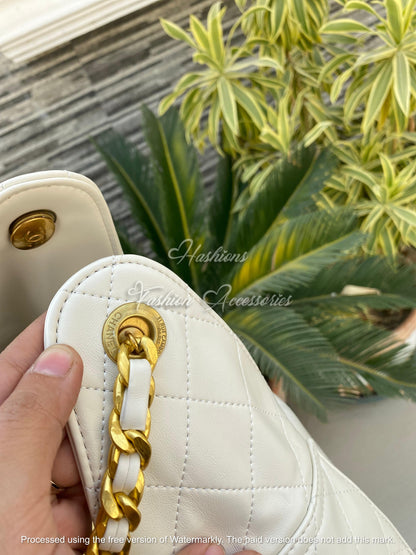 Quilted Chain Bucket Bag – Luxury Drawstring Shoulder Bag