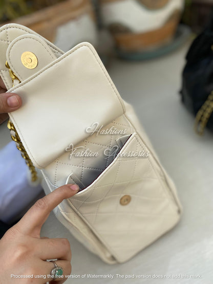 Quilted Chain Bucket Bag – Luxury Drawstring Shoulder Bag