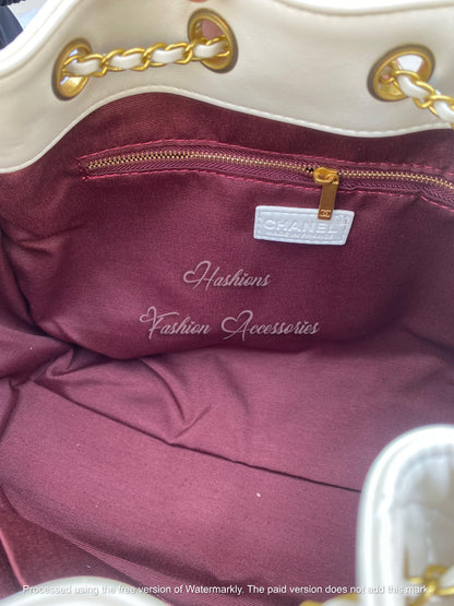 Quilted Chain Bucket Bag – Luxury Drawstring Shoulder Bag