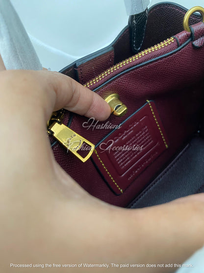 Mini Top-Handle Satchel in Black – Pebble-Texture, Turn-Lock, Detachable Crossbody