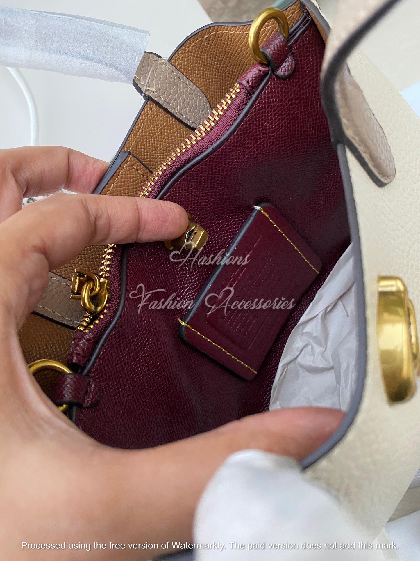 Mini Top-Handle Satchel in Ivory – Two-Tone Pebble, Turn-Lock, Detachable Crossbody