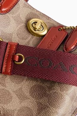 Mini Monogram Top-Handle Satchel – Brown Canvas, Turn-Lock, Detachable Crossbody