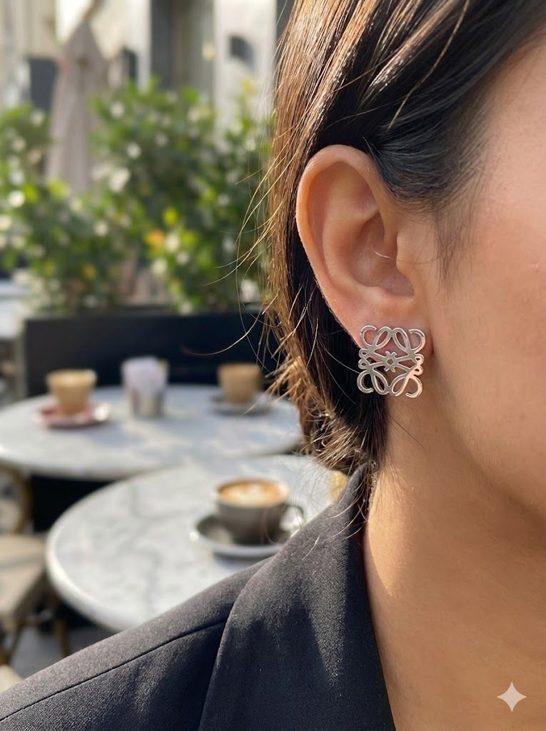 Loewe Silver Logo Studs