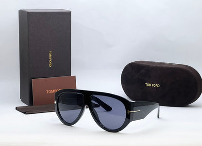 Oversized Chunky Pilot Sunglasses for Men & Women – Premium Black Acetate Frame