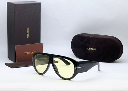 Oversized Chunky Pilot Sunglasses for Men & Women – Premium Black Acetate Frame