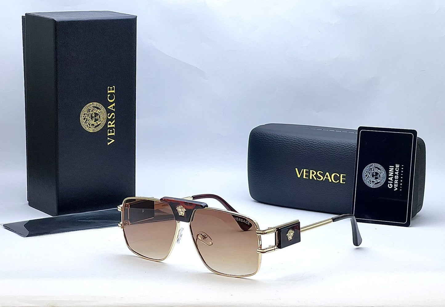 Luxury Square Metal Sunglasses for Men & Women – UV400 Premium Fashion Shades