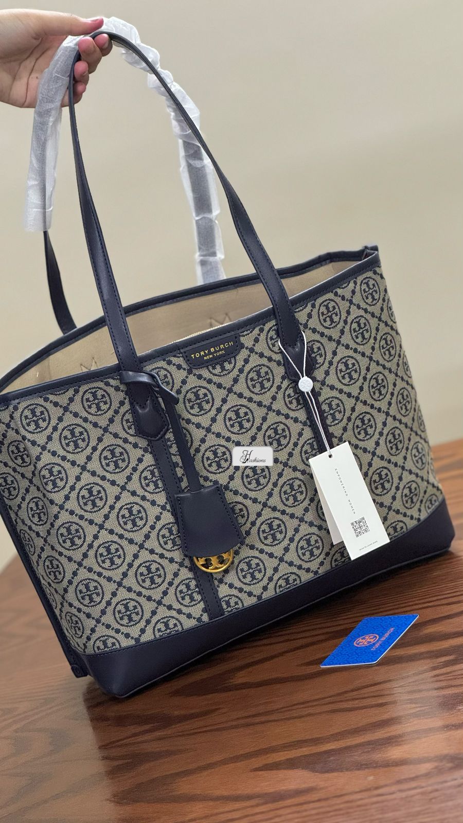 Large Monogram Canvas Tote Bag - Professional Work & Travel Carryall