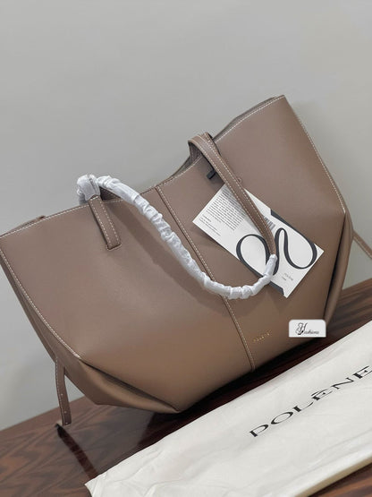 Large Structured Curve Tote Bag – Lightweight Everyday Work Shoulder Bag