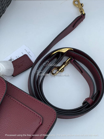 Premium Pebbled Leather Flap Crossbody Bag with Convertible Straps