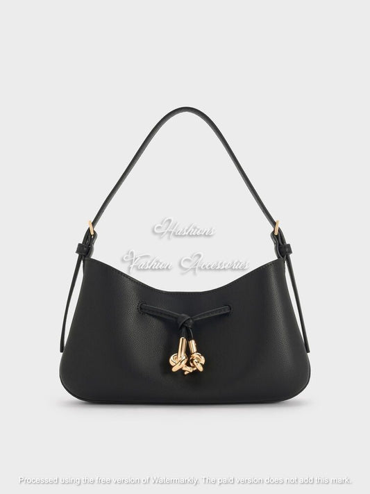 Knotted Hardware Hobo Bag with Pouch