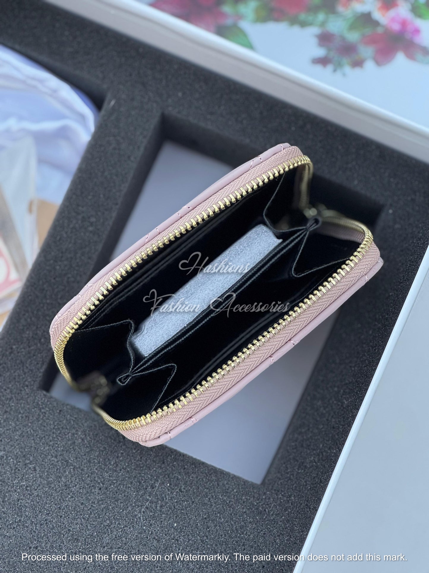 Quilted Matte Mini Handbag with Matching Card Holder
