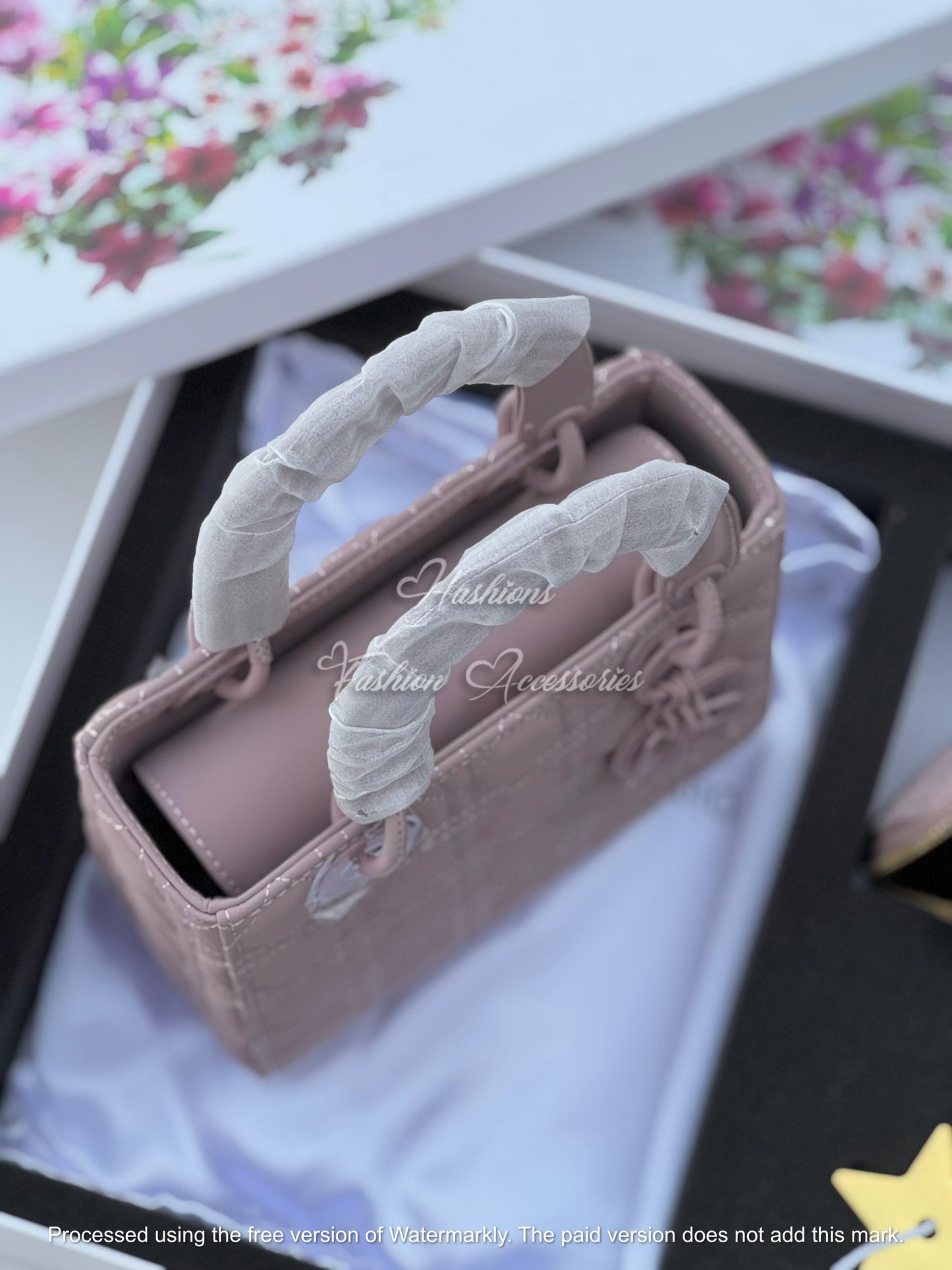Quilted Matte Mini Handbag with Matching Card Holder