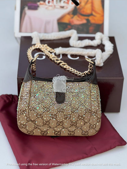 Crystal Monogram Mini Chain Bag