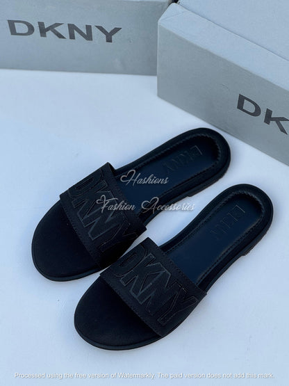 Women's Premium Logo Strap Slides – Comfortable Everyday Slip-On Fashion Sandals