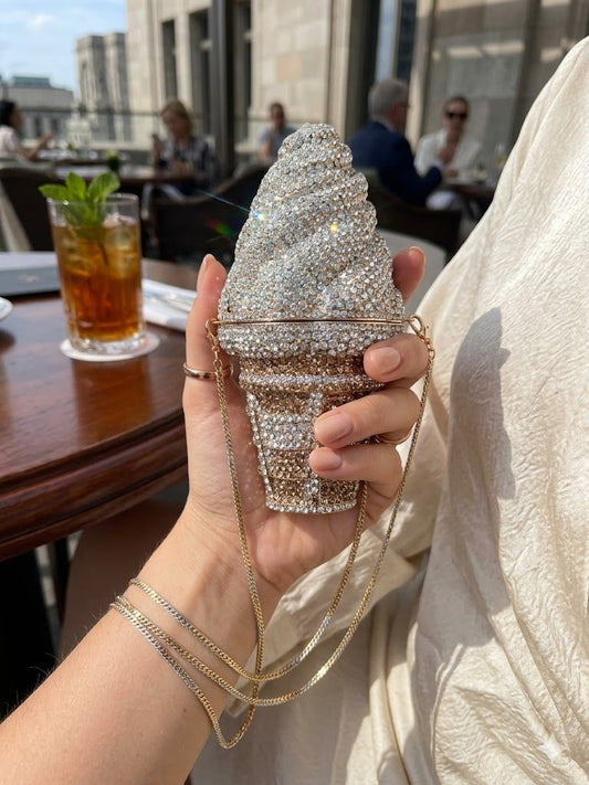 Crystal Ice Cream Cone Clutch