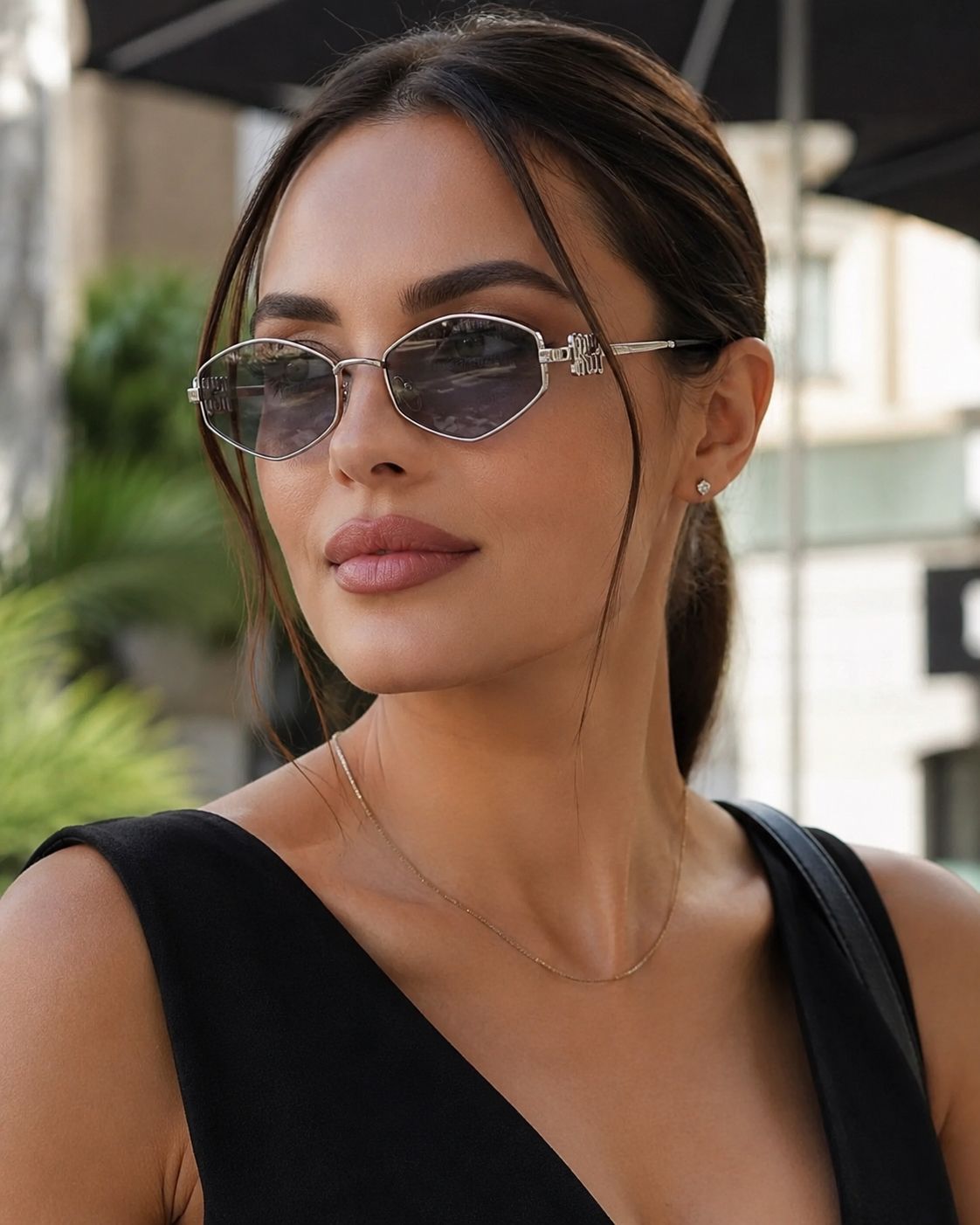 Silver Geometric Sunglasses