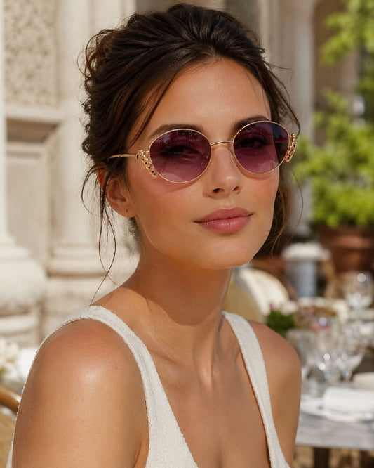 Round Crystal Sunglasses