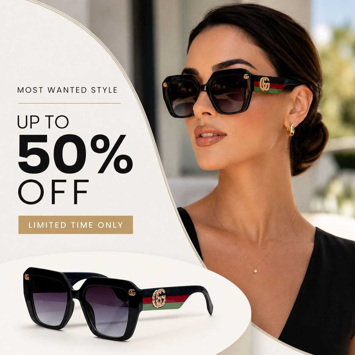 Black Square Sunglasses