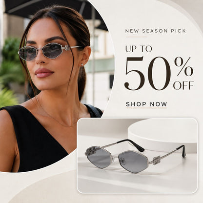 Silver Geometric Sunglasses