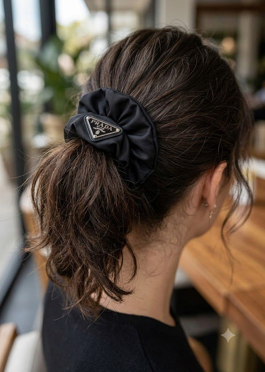 Pure Silk Triangle Charm Scrunchie