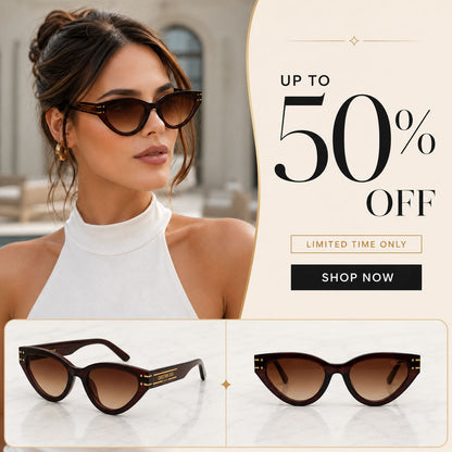Sculpted Cat-Eye Sunglasses