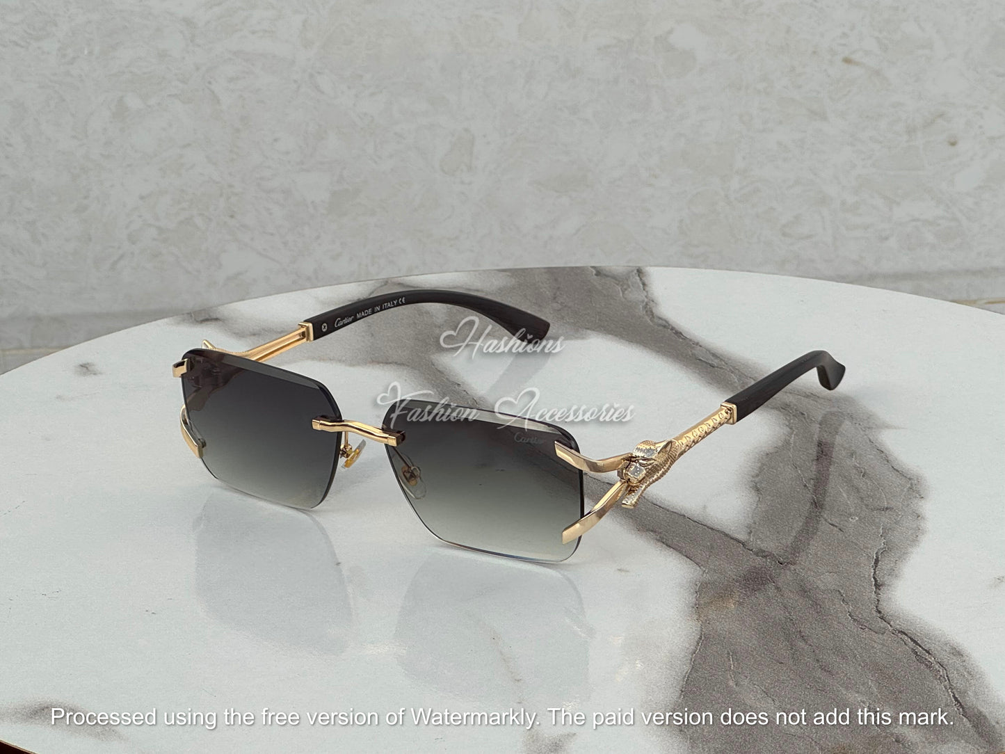 Panther Rimless Sunglasses