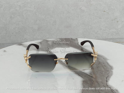 Panther Rimless Sunglasses