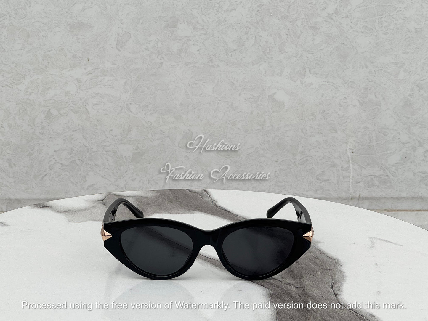 Sleek Oval Cat-Eye Sunglasses