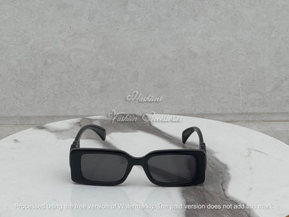Women’s Rectangular Glossy Frame Sunglasses