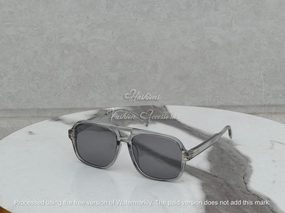 Oversized Square Aviator Sunglasses