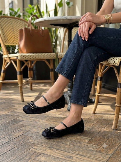 Velvet Bow Flats