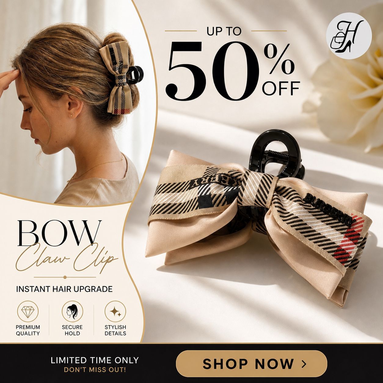 Check Bow Claw Clip