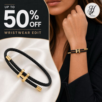 Minimalist H Braided Bracelet