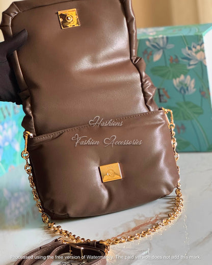 Ruched Chain Bag